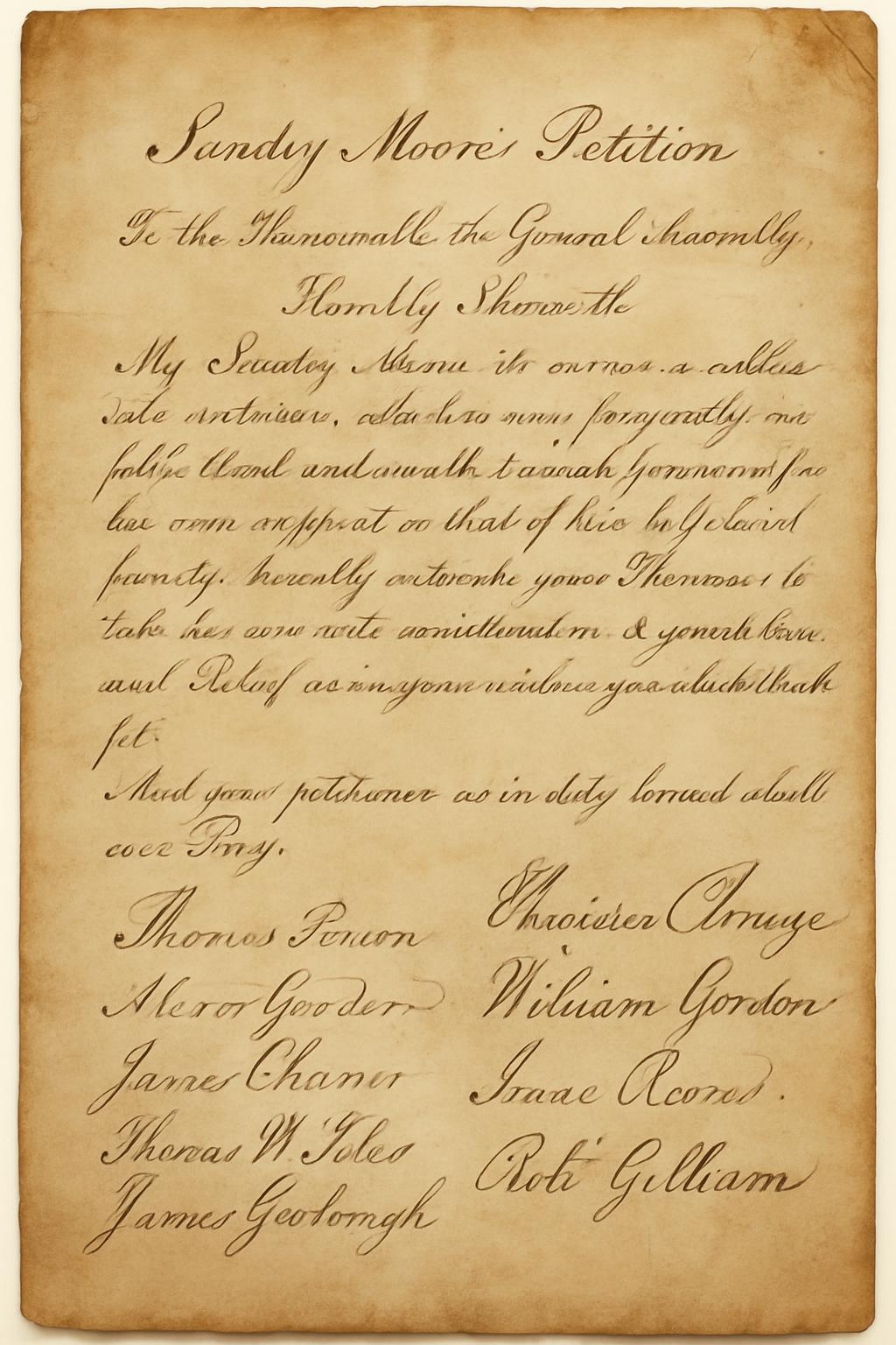 Sundry Moore's Petition